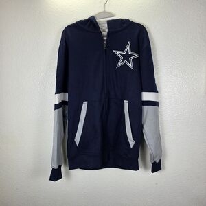 NFL Men's Officially Licensed T-Shirt & Full Zip Hoodie Combo Dallas Cowboys SzM